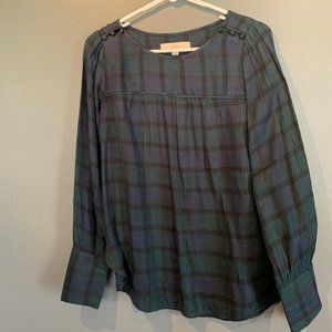 LOFT plaid blouse